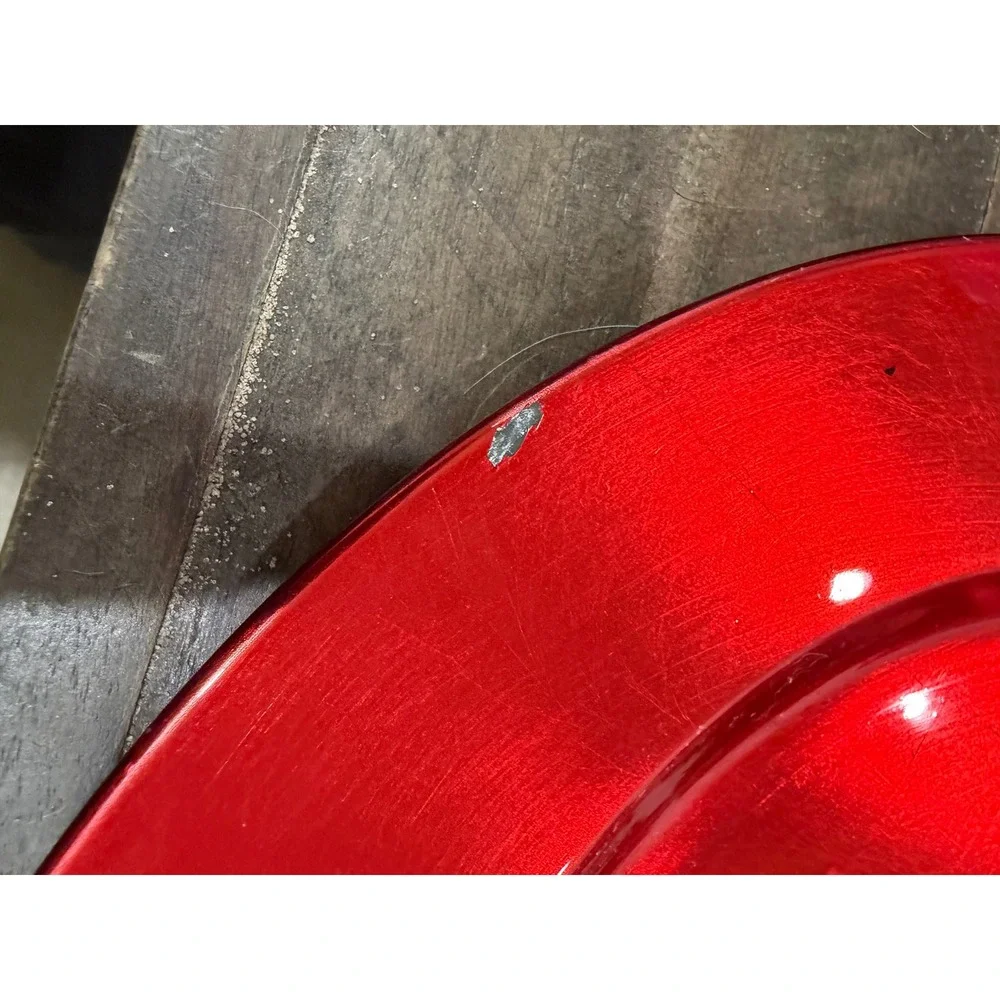 Set of 15 Metallic Red Charger Plates 13 Inch Round Holiday Table Decor Bulk